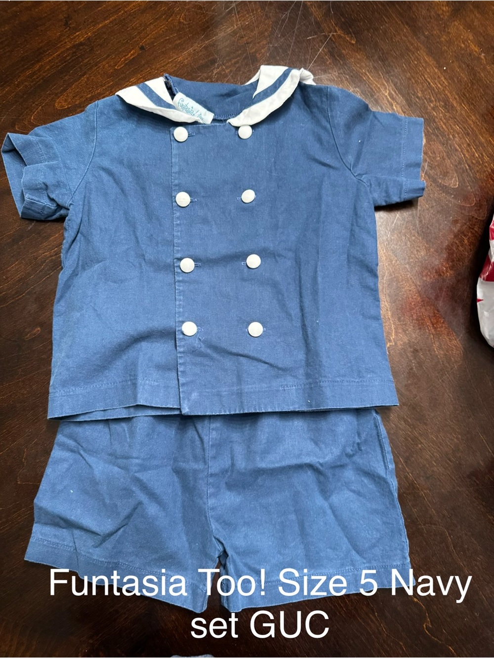 Funtasia Too Navy Kids Sailor Pajama Set